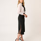 PANTALÓN STRETCH AMPLIO LARGO MIDI CON ABERTURAS LATERALES Y DETALLES EN ENCAJE MONTIJO