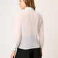 BLUSA CAMISERA DE GASA MANGA LARGA CON OLÁN Y CORBATÍN NEGRO MONTIJO VISTA ESPALDA