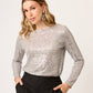 BLUSA MANGA LARGA DE LENTEJUELAS PLATEADA SAINT GERMAIN