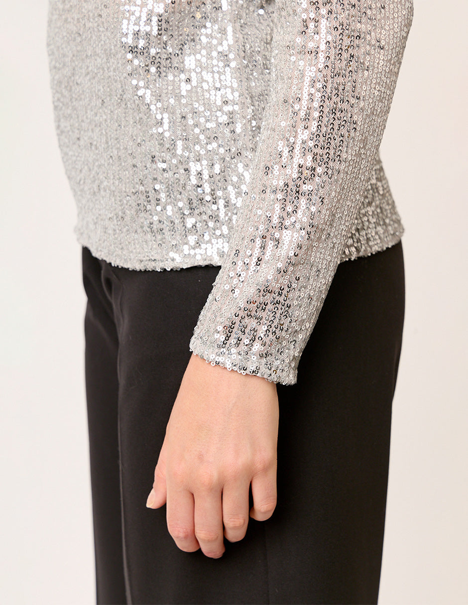 BLUSA MANGA LARGA DE LENTEJUELAS SAINT GERMAIN