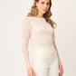BLUSA DE ENCAJE DE MANGA LARGA Y CUELLO REDONDO EUGENIA