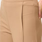 PANTALÓN DE VESTIR RECTO STRETCH COLOR CAMEL CON ABERTURAS HAUSSMAN DETALLE DE TABLÓN.