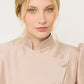 SACO FORMAL CASUAL PARA MUJER CUELLO MAO CRUZADO