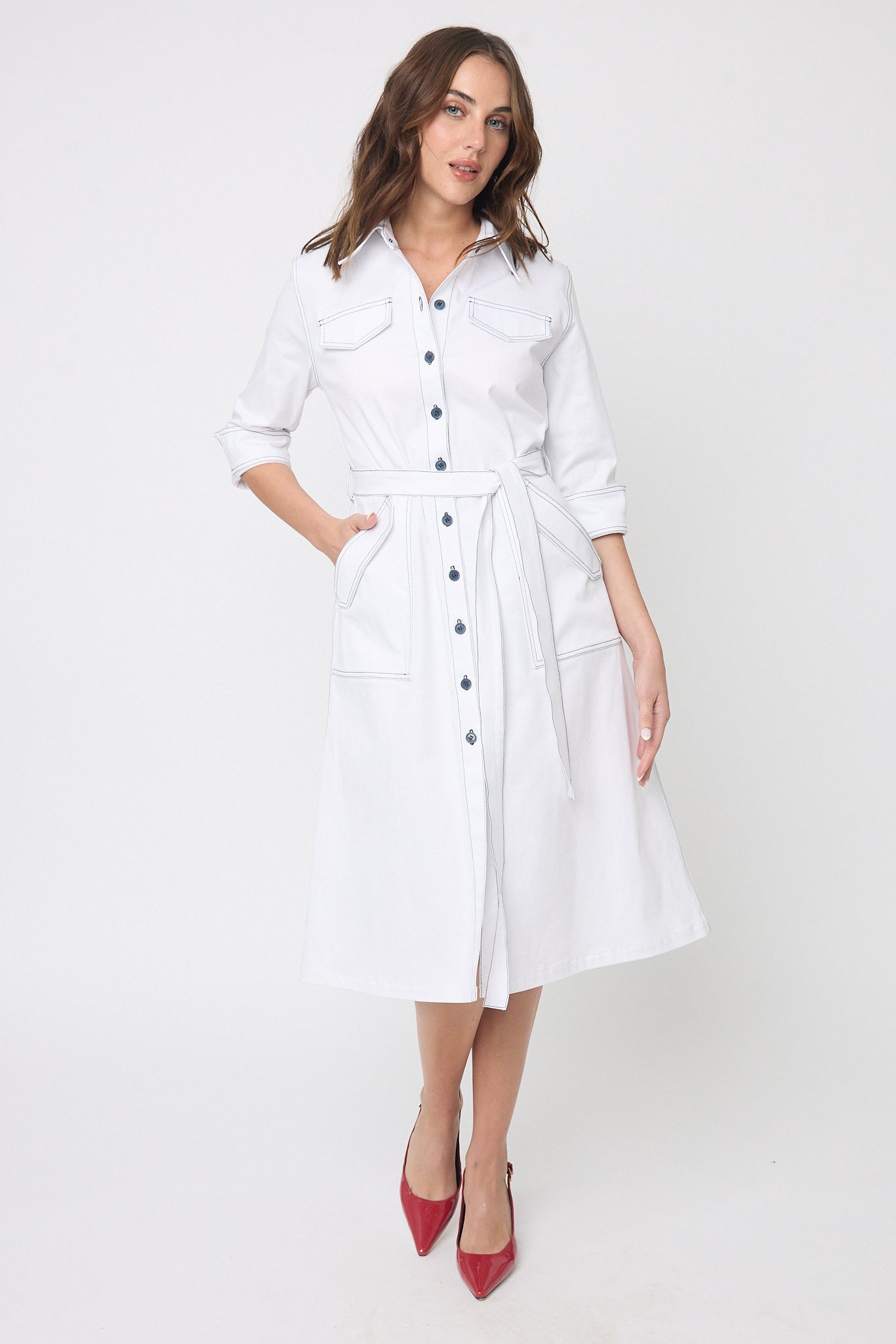 Vestido CAMISERO BLANCO