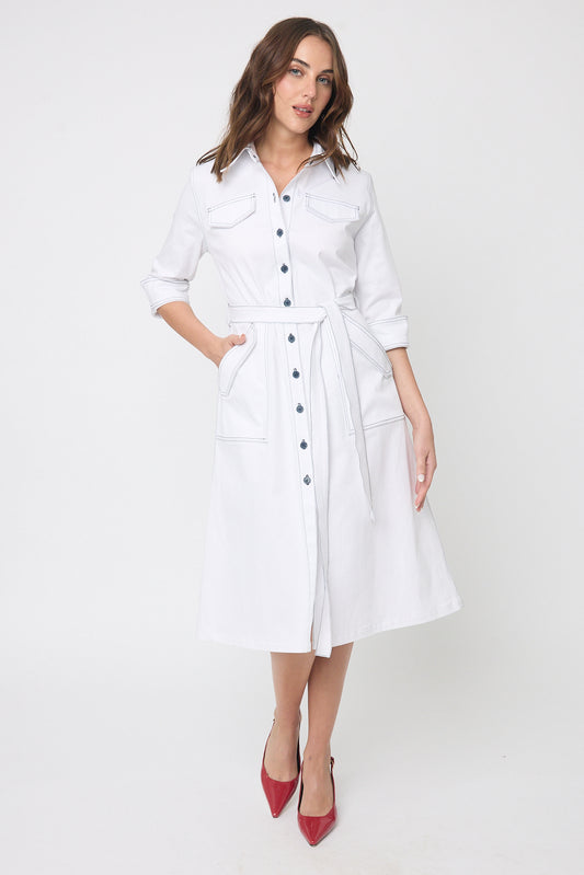 Vestido CAMISERO BLANCO