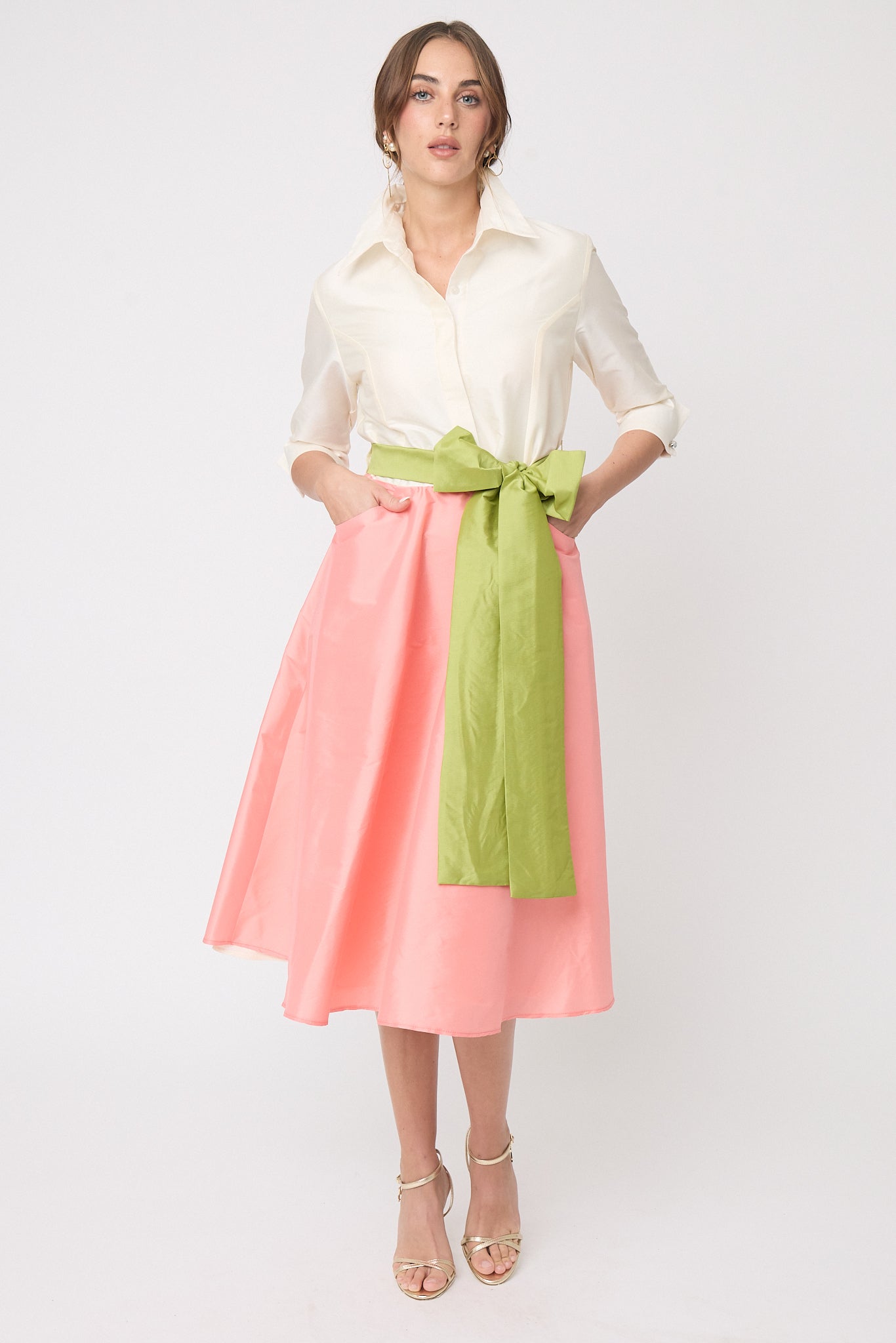 VESTIDO FORMAL DE FIESTA FALDA SEMICIRCULAR