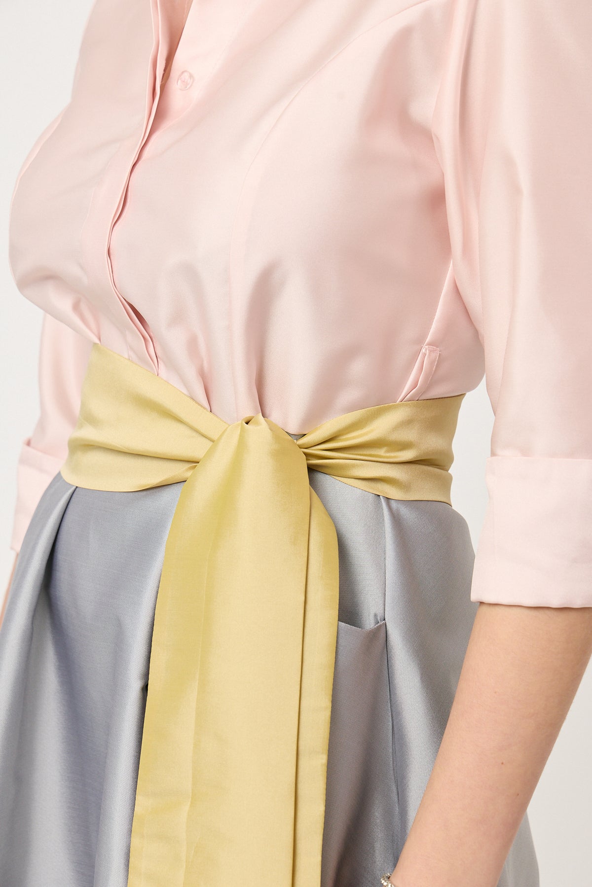 VESTIDO ELEGANTE DE DÍA Y DE NOCHE CON CINTURÓN ANCHO