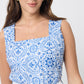 VESTIDO FORMAL ESTAMPADO ESCOTE CUADRADO