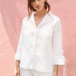 BLUSA CAMISERA BLANCA CASUAL PARA MUJER