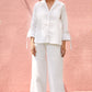BLUSA CAMISERA BLANCA CASUAL PARA MUJER PALERMO