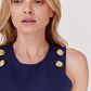 VESTIDO AZUL MARINO CORTO CASUAL PARA MUJER COSTA AZUL
