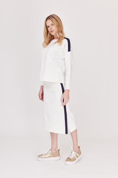 FALDA LARGA BLANCA CASUAL PARA MUJER SAINT-TROPEZ