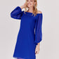 VESTIDO CORTO STRAPLESS MANGA LARGA ATHENAS