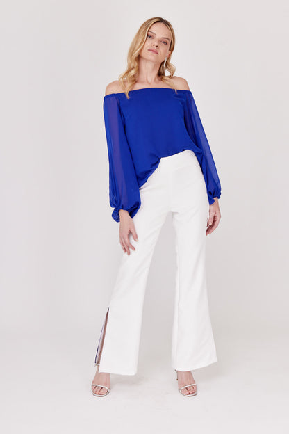 BLUSA STRAPLESS CASUAL MANGA LARGA ATHENAS