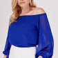 BLUSA STRAPLESS CASUAL MANGA LARGA