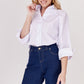 CAMISA BLANCA PARA MUJER MANGA 3/4