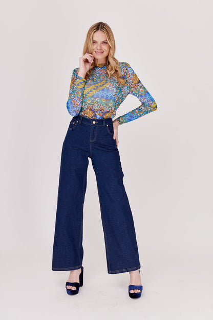 JEANS  DE MEZCLILLA ACAMPANADOS PARA MUJER