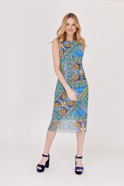 VESTIDO LARGO CASUAL ESTAMPADO PARA MUJER