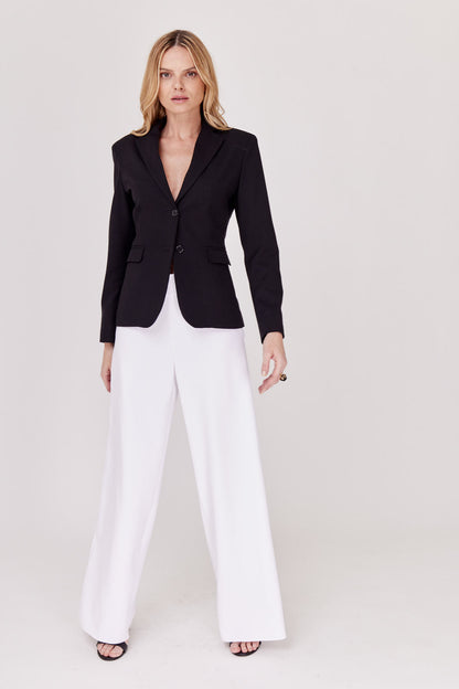 BLAZER FORMAL NEGRO PARA MUJER MODELO CLARO DE LUNA