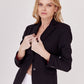 BLAZER FORMAL NEGRO PARA MUJER MODELO CLARO DE LUNA