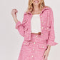 CHAQUETA ROSA CASUAL PARA MUJER