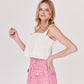 FALDA CASUAL ROSA MINI PARA MUJER MODELO SANTORINI