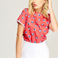 BLUSA MANGA CORTA FORMAL PARA MUJER MODELO GÓNDOLA