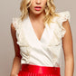 BLUSA BLANCA SIN MANGAS CASUAL PARA MUJER