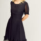 VESTIDO NEGRO CORTO FORMAL VENECIA