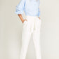 PANTALÓN RECTO DE VESTIR BLANCO PARA MUJER