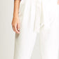 PANTALÓN RECTO DE VESTIR BLANCO PARA MUJER MODELO FLORENCIA