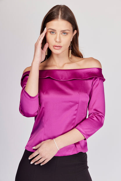 BLUSA STRAPLESS MANGA 3/4 PARA MUJER