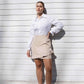 MINI FALDA CASUAL COLOR BEIGE BELLE ÈPOQUE