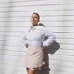 MINI FALDA CASUAL COLOR BEIGE BELLE ÈPOQUE